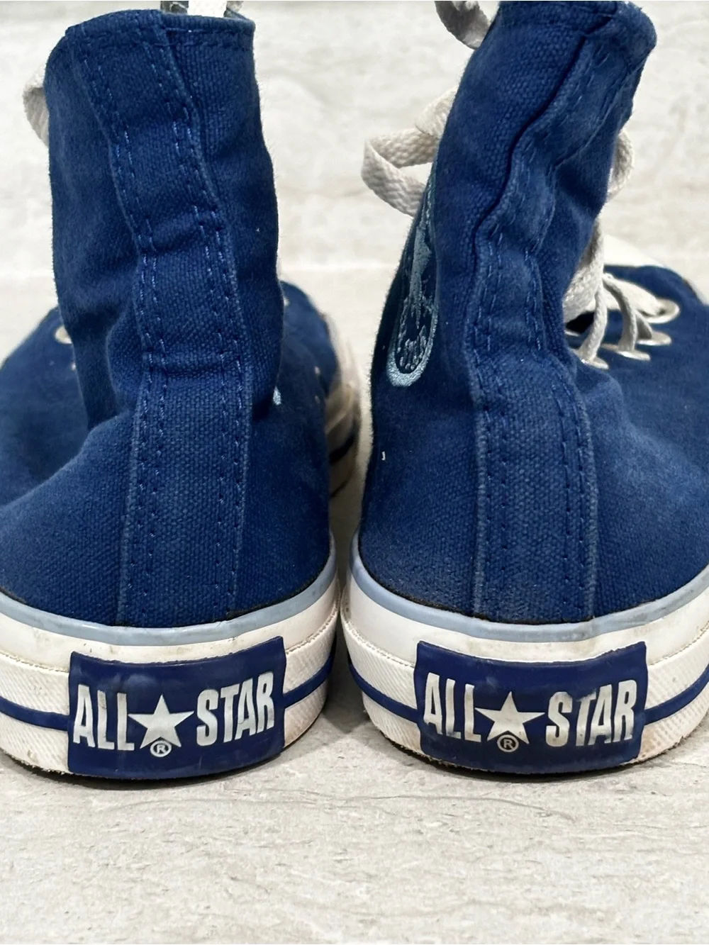 Converse Navy Blue High-Top Canvas Sneakers with White Accents